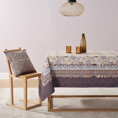 Bassetti Nairobi Tischdecke aus 100% Baumwolle, Panama-Gewebe in der Farbe Caffe M1, Maße: 140x170 cm - 9332386 von Bassetti