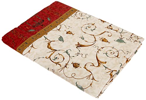 Bassetti OPLONTIS Tischdecke, 100% Baumwolle, Panama-Gewebe 54 Fäden pro cm², Rot, 140x170 cm von Bassetti