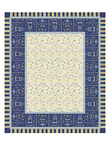 Bassetti OPLONTIS Tischdecke aus 100% Baumwolle, Panama-Gewebe in der Farbe Blau v.9, Maße: 170x170 cm - 9275606 von Bassetti
