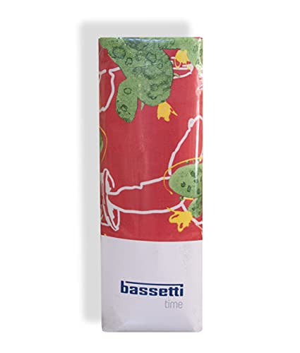 Bassetti Tischdecke, schmutzabweisend, wasserdicht, rechteckig, für 6/8/12-Sitzer, 100% Reine Baumwolle (Kaktus R1, 6 Plätze 140 x 180 cm) von Bassetti