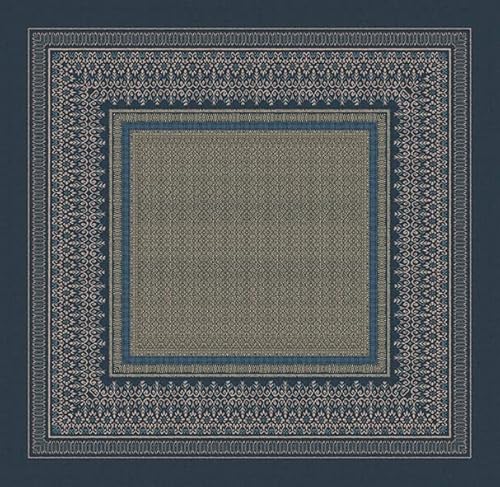 Bassetti Tischdecke Roccaraso B1 aus 100% Baumwolle in der Farbe Blau, Maße: 170cm x 170cm, 9324153 von Bassetti