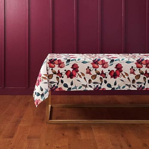 Bassetti, Tischdecke aus Baumwolle, extra hergestellt in Italien, 8-Sitzer, rechteckig, 140 x 220 cm, Aphrodite P1 von Bassetti