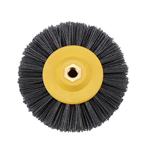 1 Stück 150 x 40 mm x M14 P60 Schleifmittel, Nylon, Polierbürstenrad, zum Schleifen von antiken Steinen, Möbeln aus Holz 1 Stück 150 x 40 mm x M14 P60 Schleifmittel, Nylon, Polierbürstenrad, zum Schleifen von antiken Steinen, Möbeln aus Holz von Bassulouda