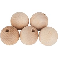 VBS Holzkugeln halbgebohrt "Ø 40 mm" - 5 Stück von VBS