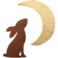 Sizzix Bigz Stanzschablone "Rabbit & Moon" von Silber