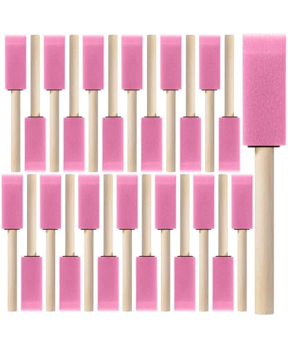 Bates- Schaumstoff-Pinsel, 2,5 cm, 26 Stück, Schwammpinsel, Schwammpinsel, Schaumstoffpinsel zum Malen, Schaumstoffpinsel zum Färben, Malschwämme, Rosa Bates- Schaumstoff-Pinsel, 2,5 cm, 26 Stück, Schwammpinsel, Schwammpinsel, Schaumstoffpinsel zum Malen, Schaumstoffpinsel zum Färben, Malschwämme, Rosa von Bates Choice