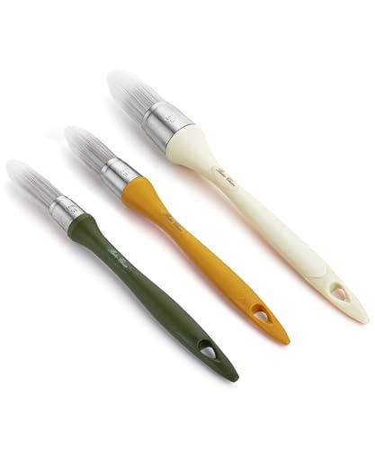 Bates Trimmpinsel-Set, 1,6 cm, 1,9 cm und 2,5 cm, kleiner Pinsel, Trimmpinsel zum Malen, natürliche Vintage-Farben von Bates Choice