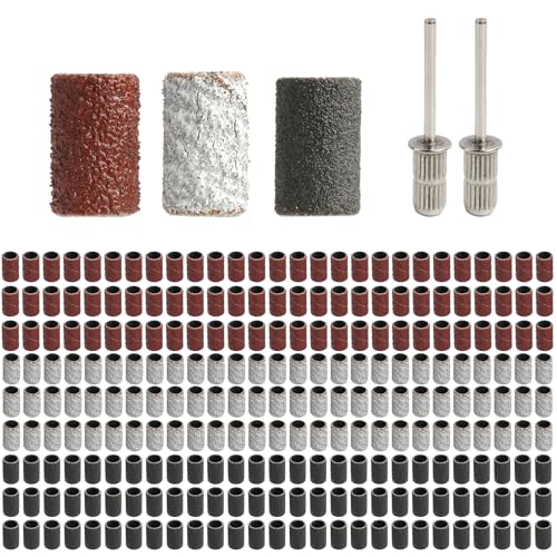 Batheidon Schleifhülsen Set, schleifkappen nagelfräser,248 Stück Schleifband 80/120/180 Körnung, Schleiftrommel für Holz, Kunsthandwerk, inkl. 2 Schleifwalzen, kompatibel mit Dremel schleifaufsätze Batheidon Schleifhülsen Set, schleifkappen nagelfräser,248 Stück Schleifband 80/120/180 Körnung, Schleiftrommel für Holz, Kunsthandwerk, inkl. 2 Schleifwalzen, kompatibel mit Dremel schleifaufsätze von Batheidon