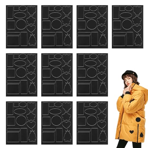 Batheidon Daunenjacke Flicken Reparaturset,Daunenjacke Flicken,Tenacious Tape,Nylon Flicken selbstklebend Stoff,für Jacken, Schlafsäcke, Kleidung,für DIY Reparaturen,10 Blatt,130 Stück,schwarz Batheidon Daunenjacke Flicken Reparaturset,Daunenjacke Flicken,Tenacious Tape,Nylon Flicken selbstklebend Stoff,für Jacken, Schlafsäcke, Kleidung,für DIY Reparaturen,10 Blatt,130 Stück,schwarz von Batheidon