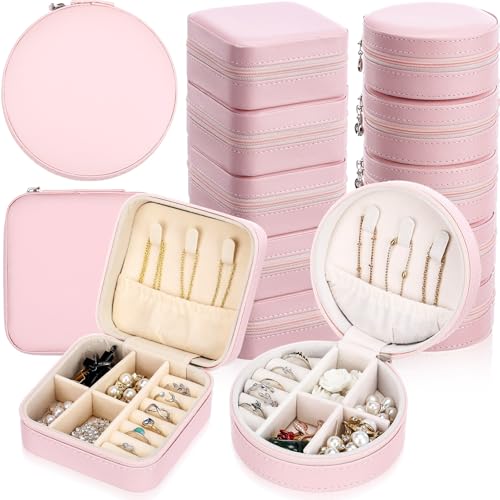 Batiyeer 12 kleine Schmuck-Reiseetuis, 6 ovale Mini-Schmuckschatullen, 6 kleine quadratische Schmuck-Organizer, tragbar, Brautjungfer, Antragsgeschenk für Ringe, Ohrringe, Halsketten, Frauengeschenke Batiyeer 12 kleine Schmuck-Reiseetuis, 6 ovale Mini-Schmuckschatullen, 6 kleine quadratische Schmuck-Organizer, tragbar, Brautjungfer, Antragsgeschenk für Ringe, Ohrringe, Halsketten, Frauengeschenke von Batiyeer