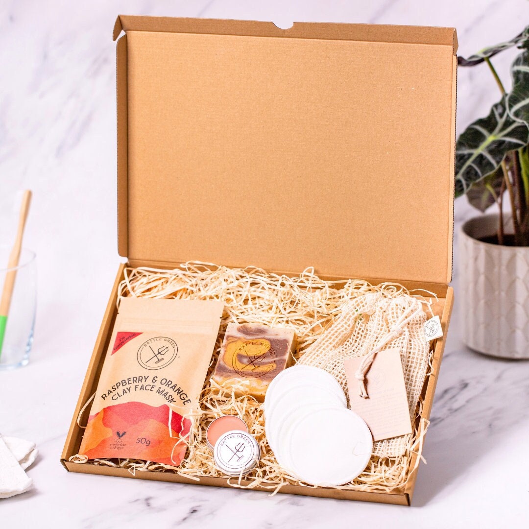 Natürliches Bad Und Körper Geschenkset - Self Care Home Spa Kit Veganes Kosmetik Geschenk Letterbox Umweltfreundliche Geschenkbox von BattleGreenBox