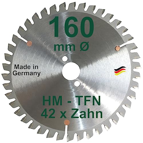 HM Sägeblatt 160 x 20 mm Zähne 42 TFN Kreissägeblatt Hartmetall 160mm Ersatzsägeblatt Trapez Flachzahn Negativ mit Spanabweiser Handkreissäge Kreissäge HM Sägeblatt 160 x 20 mm Zähne 42 TFN Kreissägeblatt Hartmetall 160mm Ersatzsägeblatt Trapez Flachzahn Negativ mit Spanabweiser Handkreissäge Kreissäge von BauSupermarkt24