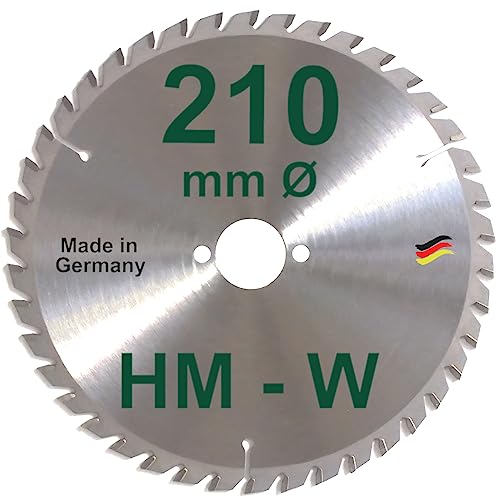 HM Sägeblatt 210 x 30 mm Zähne 42 W Kreissägeblatt Hartmetall 210mm Ersatzsägeblatt für AEG Atlas Copco Black & Decker Bosch Elektra Elu Fein Haffner Hitachi Holz-Her Mafell Metabo Skil Handkreissäge von BauSupermarkt24