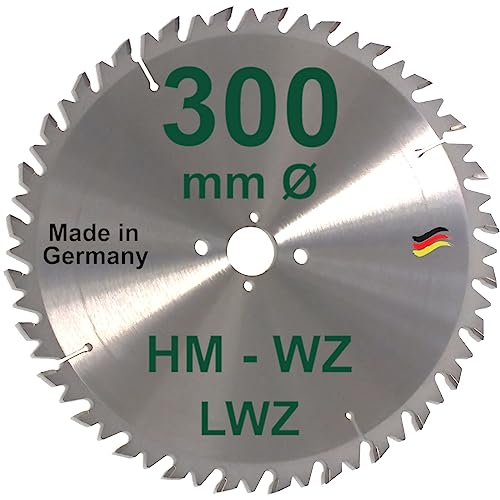 HM Sägeblatt 300 x 30 mm LWZ Hartmetall Präzision Kreissägeblatt 300mm Wechselzahn mit Spanabweiser für Naturholz Brennholz Hartholz Leimholz Wippsäge Tischkreissäge Kreissäge Kappsäge Brennholzsäge von BauSupermarkt24