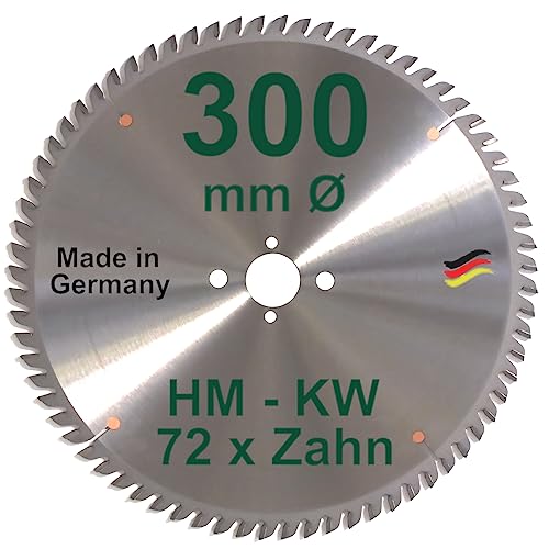 HM Sägeblatt 300 x 30 mm Zähne 72 KW Kreissägeblatt Hartmetall 300mm Ersatzsägeblatt für DeWalt/Elektra/Elu/Haffner/Holz-Her/Metabo/Scheppach/Schleicher/Striebig/Ulmia von BauSupermarkt24