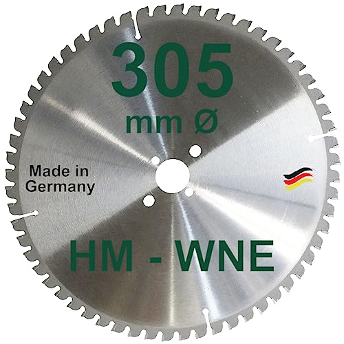 HM Sägeblatt 305 x 30 mm Zähne 60 W Kreissägeblatt Hartmetall 305mm Ersatzsägeblatt für De Walt Elu Scheppach Wechselzahnung Negativ von BauSupermarkt24