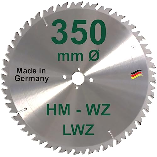 HM Sägeblatt 350 x 30 mm LWZ Hartmetall Präzision Kreissägeblatt 350mm Wechselzahn mit Spanabweiser für Naturholz Brennholz Hartholz Leimholz Wippsäge Kreissäge Kappsäge Gehrungssäge Brennholzsäge von BauSupermarkt24