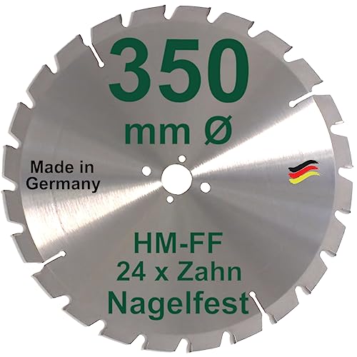 HM Sägeblatt Kreissägeblatt 350 x 30 mmØ NAGELFEST Z = 24 von BauSupermarkt24