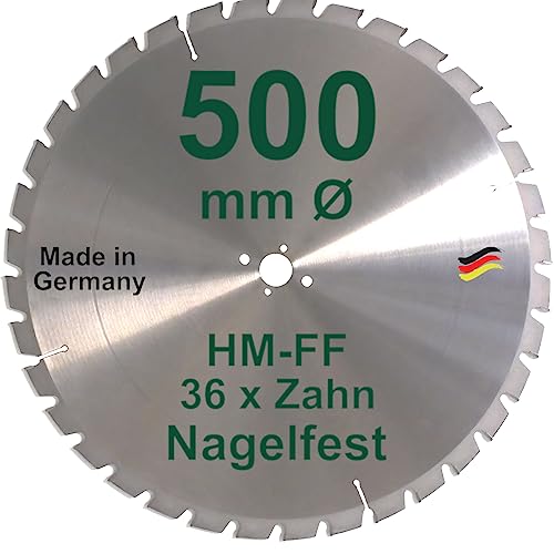 HM Sägeblatt Kreissägeblatt 500 x 30 mmØ NAGELFEST Z = 36 von BauSupermarkt24