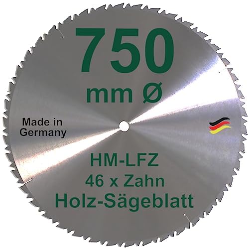 Sägeblatt Hartmetall LFZ 750 x 30 mm Zähne 46 für Tischkreissägen Wippkreissägen Brennholzsägen für Naturholz Brennholz von BauSupermarkt24