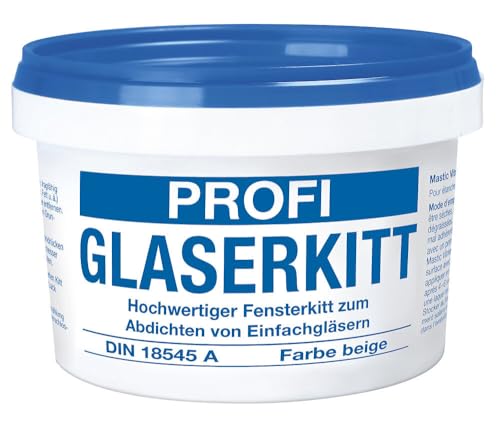 Baufan Profi Glaserkitt - 750g, beige I Fensterkitt zum Abdichten von Einfachgläsern in Holz- & Metallrahmen I In praktischer Runddose von Baufan