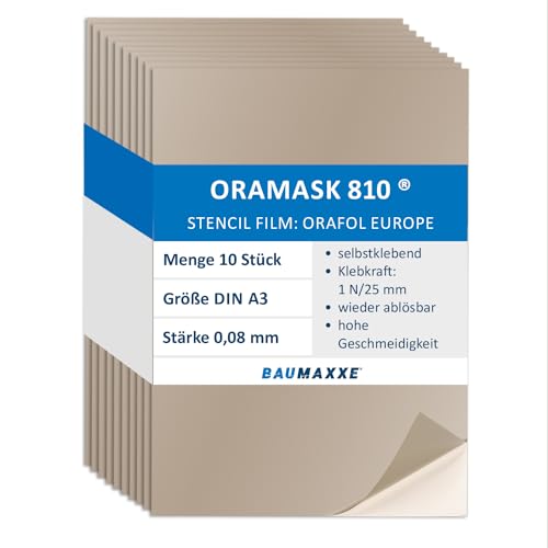 Baumaxxe Schablonenfolie I 10 x DIN A3 I Stencil Film Maskierfolie I graue Spezial-PVC-Folie I az154 Baumaxxe Schablonenfolie I 10 x DIN A3 I Stencil Film Maskierfolie I graue Spezial-PVC-Folie I az154 von Baumaxxe