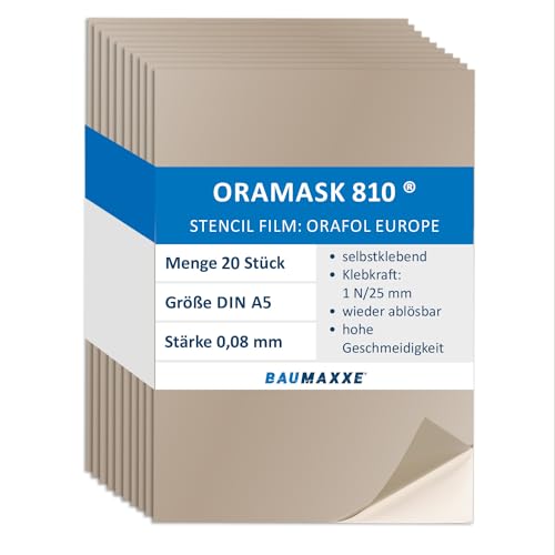 Baumaxxe Schablonenfolie I 20 x DIN A5 I Stencil Film Maskierfolie I graue Spezial-PVC-Folie I az155 Baumaxxe Schablonenfolie I 20 x DIN A5 I Stencil Film Maskierfolie I graue Spezial-PVC-Folie I az155 von Baumaxxe