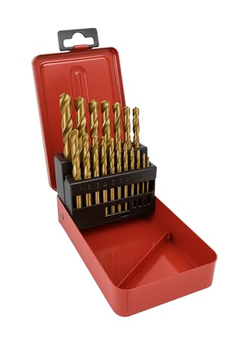 BAUSTER HSS Titan-Bohrer Set 1–10mm 19tlg – Metallbohrer Spiralbohrer im stabilen Metallkoffer | Profi Bohrer-Set für Metall Holz Kunststoff Aluminium | Bohrer für Akkuschrauber Bohrmaschine BAUSTER HSS Titan-Bohrer Set 1–10mm 19tlg – Metallbohrer Spiralbohrer im stabilen Metallkoffer | Profi Bohrer-Set für Metall Holz Kunststoff Aluminium | Bohrer für Akkuschrauber Bohrmaschine von Bauster