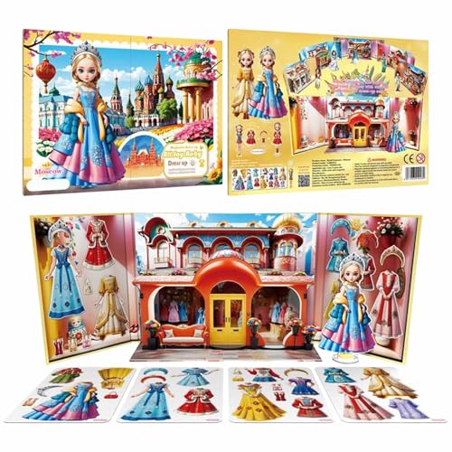 Bavokon Puppen Verkleiden - Magnet Sticker Prinzessin Verkleidungsspiel,Puzzlespiel Rollenspiel Geschenk Kinder Mädchen Reise Unterricht Haus Auto Bavokon Puppen Verkleiden - Magnet Sticker Prinzessin Verkleidungsspiel,Puzzlespiel Rollenspiel Geschenk Kinder Mädchen Reise Unterricht Haus Auto von Bavokon