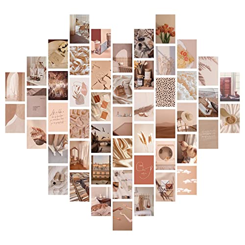 Bavokon Vintage-Dekor-Wand-Collage-Kit - 50 Set 4 x 6 Zoll, Beach Collage Print Kit | Wandcollage-Karten, niedliche Retro-Vintage-Heimdekoration, Raumdekoration für Teenager-Schlafzimmer von Bavokon