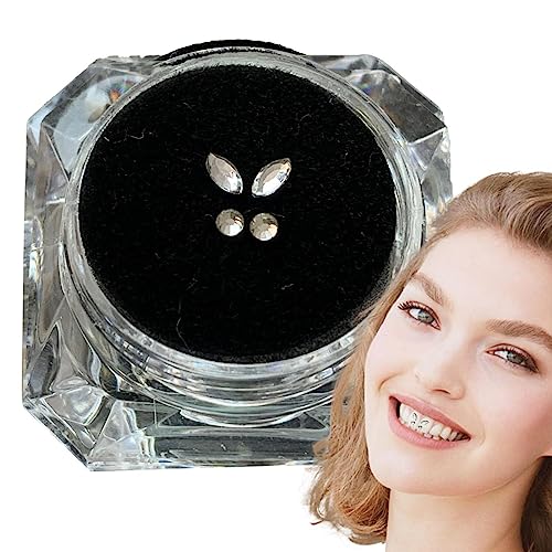 Bavokon Zahnsteine-Set für Zähne | Kleine Edelsteine für Zähne 4 Stück | Inklusive Tragetasche. Kristall-Edelstein für Zähne, Zahnschmuck, reflektierende Zahnschmuckdekoration Bavokon Zahnsteine-Set für Zähne | Kleine Edelsteine für Zähne 4 Stück | Inklusive Tragetasche. Kristall-Edelstein für Zähne, Zahnschmuck, reflektierende Zahnschmuckdekoration von Bavokon