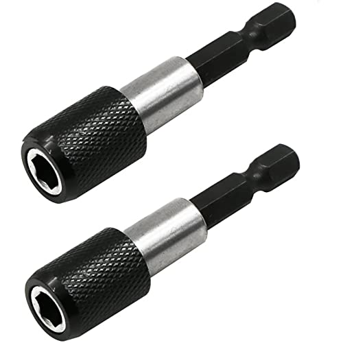 Bithalter Magnetisch,Sechskantschaft schnellwechsler,Schnellwechsel Bithalter,Magnetisch Bit Halter Halterung,für Bohrmaschine Schraubendreher Gewindeschraube von Makita,Metabo,Bosch,Dewalt(2Pcs,60mm) von Bavooty