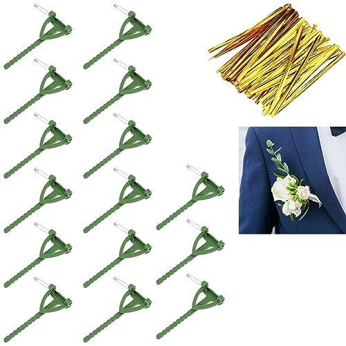 DIY Corsage Sicherheitsnadeln,Knopfleisten,DIY Corsage Sicherheitsnadeln Hochzeit,Brosche,DIY Hochzeit Corsage Zubehör,DIY Corsage Sicherheitsnadeln Knopfleiste,Blumen Anstecknadel,100 Stück von Bavooty