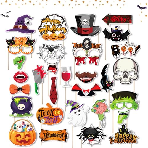 Halloween Foto Requisiten,30 Stück Halloween Fotobox Accessoires,Halloween Foto Booth Props,Halloween Photo Props Set,Halloween Foto Accessoires,Lustige Halloween Party Supplies& Party Favors Halloween Foto Requisiten,30 Stück Halloween Fotobox Accessoires,Halloween Foto Booth Props,Halloween Photo Props Set,Halloween Foto Accessoires,Lustige Halloween Party Supplies& Party Favors von Bavooty