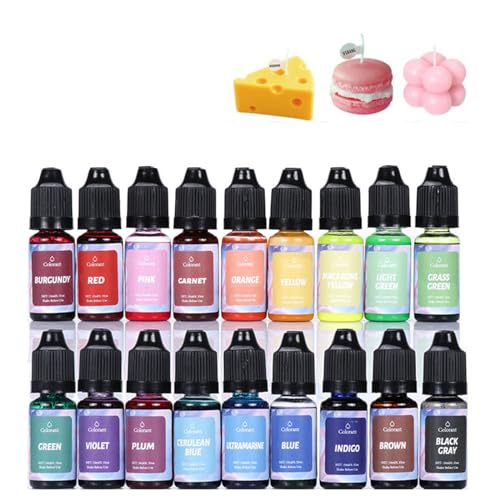 Kerzenfarben,Kerzenwachs Farbe,Farbe für Kerzenwachs,Kerzenwachs Farbset,18 Farben Flüssig Kerzen Farbe,Hochkonzentrat Flüssiger Kerzen Farbe Farbstoff,Für DIY Kerze,Kerzenherstellung,Jeweils 10 ml Kerzenfarben,Kerzenwachs Farbe,Farbe für Kerzenwachs,Kerzenwachs Farbset,18 Farben Flüssig Kerzen Farbe,Hochkonzentrat Flüssiger Kerzen Farbe Farbstoff,Für DIY Kerze,Kerzenherstellung,Jeweils 10 ml von Bavooty