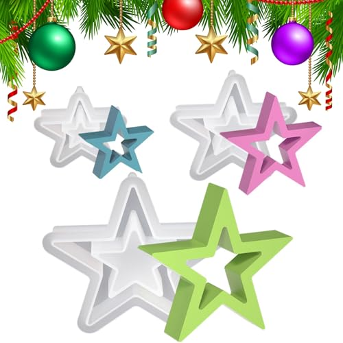 Silikonformen Gießformen Weihnachten,3 Stück Sterne Silikonform Weihnachten,Silikon Gießform Kerzenform Weihnachten,Sterne Giessformen Silikon Gipsformen zum Gießen,DIY Weihnachten Handwerk Seife,Gips Silikonformen Gießformen Weihnachten,3 Stück Sterne Silikonform Weihnachten,Silikon Gießform Kerzenform Weihnachten,Sterne Giessformen Silikon Gipsformen zum Gießen,DIY Weihnachten Handwerk Seife,Gips von Bavooty