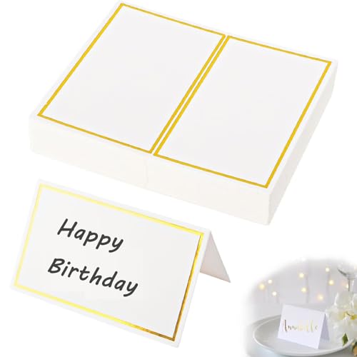 Tischkarten Hochzeit,50 Stück Tischkarten Geburtstag,10.2x8.4cmTischkarten Blanko,Namensschilder Hochzeit,Platzkarten Hochzeit zum selbst Beschriften für Geburtstag Hochzeit Kommunion Konfirmation Tischkarten Hochzeit,50 Stück Tischkarten Geburtstag,10.2x8.4cmTischkarten Blanko,Namensschilder Hochzeit,Platzkarten Hochzeit zum selbst Beschriften für Geburtstag Hochzeit Kommunion Konfirmation von Bavooty