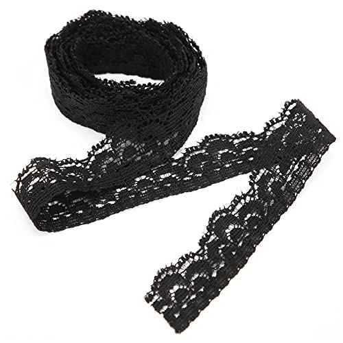 10 -Yard -Schwarzes Spitzenband, 0,59 Zoll breites Blumenschläfer für das Nähen von Dekorationen Professional Grad 10 -Yard -Schwarzes Spitzenband, 0,59 Zoll breites Blumenschläfer für das Nähen von Dekorationen Professional Grad von Baxnore