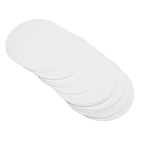 100 -Pack -Pflanzenfaser -Runde Abzeichen Rohlinge, Bastelpapier mit 12 -mm -Überhang, handgefertigtes Pflanzenfaserpapier für Stiftknöpfe (75MM) von Baxnore