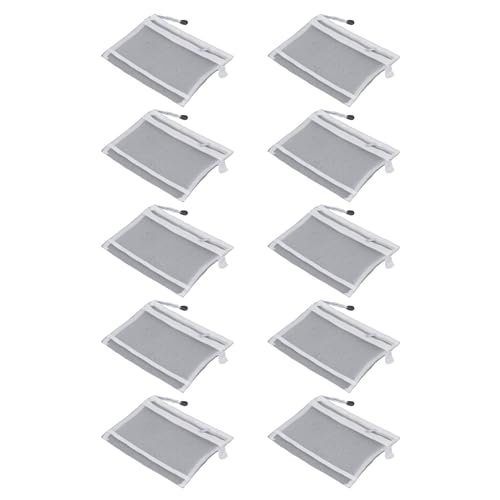 10pcs Double Layer Nylon Mesh Organisatoren, A5 -Dokumentbeutel mit verstärktem Reißverschluss für die Lagerung der Büroschulenversorgung (Weiß) von Baxnore
