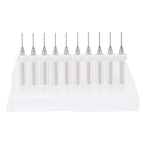 10pcs Tungstenstahlbohrbohrbitset, 0,7 mm Gravurwerkzeuge mit Anti -Schlupf -Griffen, Holzbearbeitungs -Schnitzkit für Hartholz -Plastikschaumkoffer enthalten von Baxnore