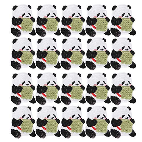 20pcs Panda bestickte Flecken, Bügel-Stoffaufkleber für Kleidungssäcke Schuhe, niedliche Tiernähzachtelungen 20pcs Panda bestickte Flecken, Bügel-Stoffaufkleber für Kleidungssäcke Schuhe, niedliche Tiernähzachtelungen von Baxnore