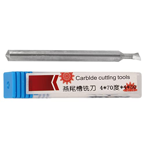 4 mm 2 Flöte Schwalbenschwanz -Endmühle, zementierte Carbid -Metallarbeiten Schneidemühle, 50 mm Länge Schwalbenschwanzschneiderende Endmühle, Schwalbenschwanzmühlenschneider für (70 °) von Baxnore