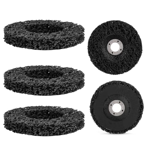 5 Stcs 100 mm Poly Strip Wheel -Scheibe, schwarzes Polyurethan beschichtetes Schleifrad für Winkelschleife, passt Stahlaluminiumholz an 5 Stcs 100 mm Poly Strip Wheel -Scheibe, schwarzes Polyurethan beschichtetes Schleifrad für Winkelschleife, passt Stahlaluminiumholz an von Baxnore