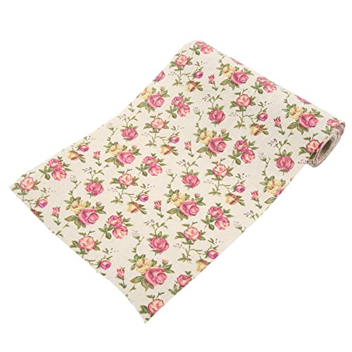 5 Yards Rosenabdruck Sackleinenband, 28 cm breit handgefertigte Jute Blumenband für Hochzeitsdekoration Rustikale Home Dekoration von Baxnore