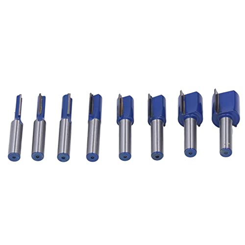 B8 Stcs Schlitzfräsenschneider, 8 mm gerade Shank -Holzbearbeitungsschneider, Verschleiß Widerstand verlängerter gerader Flötenschneider, Doppelflötenholzholzschneider für Schränke B8 Stcs Schlitzfräsenschneider, 8 mm gerade Shank -Holzbearbeitungsschneider, Verschleiß Widerstand verlängerter gerader Flötenschneider, Doppelflötenholzholzschneider für Schränke von Baxnore