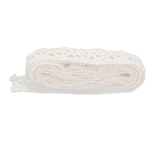 Baumwollfadenspitzenbänder, dekorative Ausstattung für Kleidungsverzierung, Kunsthandwerk, Verpackung, Blumendesign, Nähprojekte (beige) von Baxnore