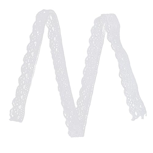 Baumwollfadenspitzenbänder, dekorative Ausstattung für Kleidungsverzierung, Kunsthandwerk, Verpackung, Blumendesign, Nähprojekte (white) von Baxnore