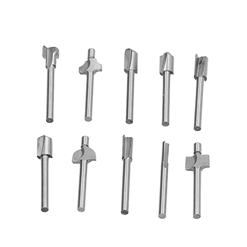 Baxnore 10 PCs Router Bit Set, Mini Shank HSS -Router -Bits, große Chip -Rillen -Router -Bits mit großer Kapazität Baxnore 10 PCs Router Bit Set, Mini Shank HSS -Router -Bits, große Chip -Rillen -Router -Bits mit großer Kapazität von Baxnore