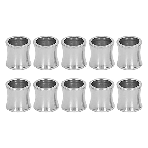 Baxnore 10 Stcs Metallhalterperlen, 8 mm silberne Abstandshalter, Edelstahl Silberperlen, Metallperlen, Silberabstandshalter Perlen für Schmuckhandwerk von Baxnore